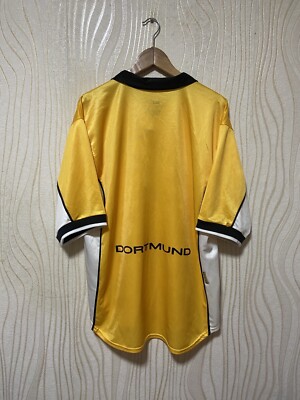p*i様 【1998/2000】NIKE ナイキ　ドルトムントUK ユニフォーム XL 1998 2000 BVB Borussia Dortmund Home Kit Nike Vintage