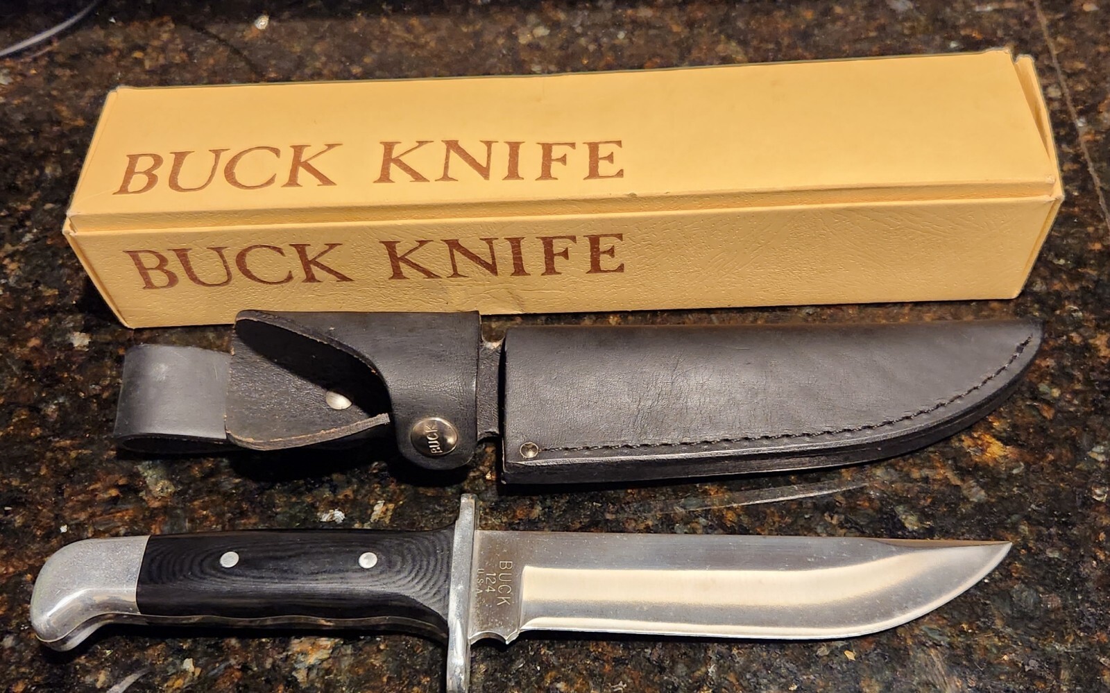 Buck Knives 124 Frontiersman Fixed Blade Knife / Box/Papers/Sheath eBay