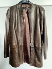 Beautiful "butter-soft" Dark Brown Leather Jacket By General Leather Co Size 10