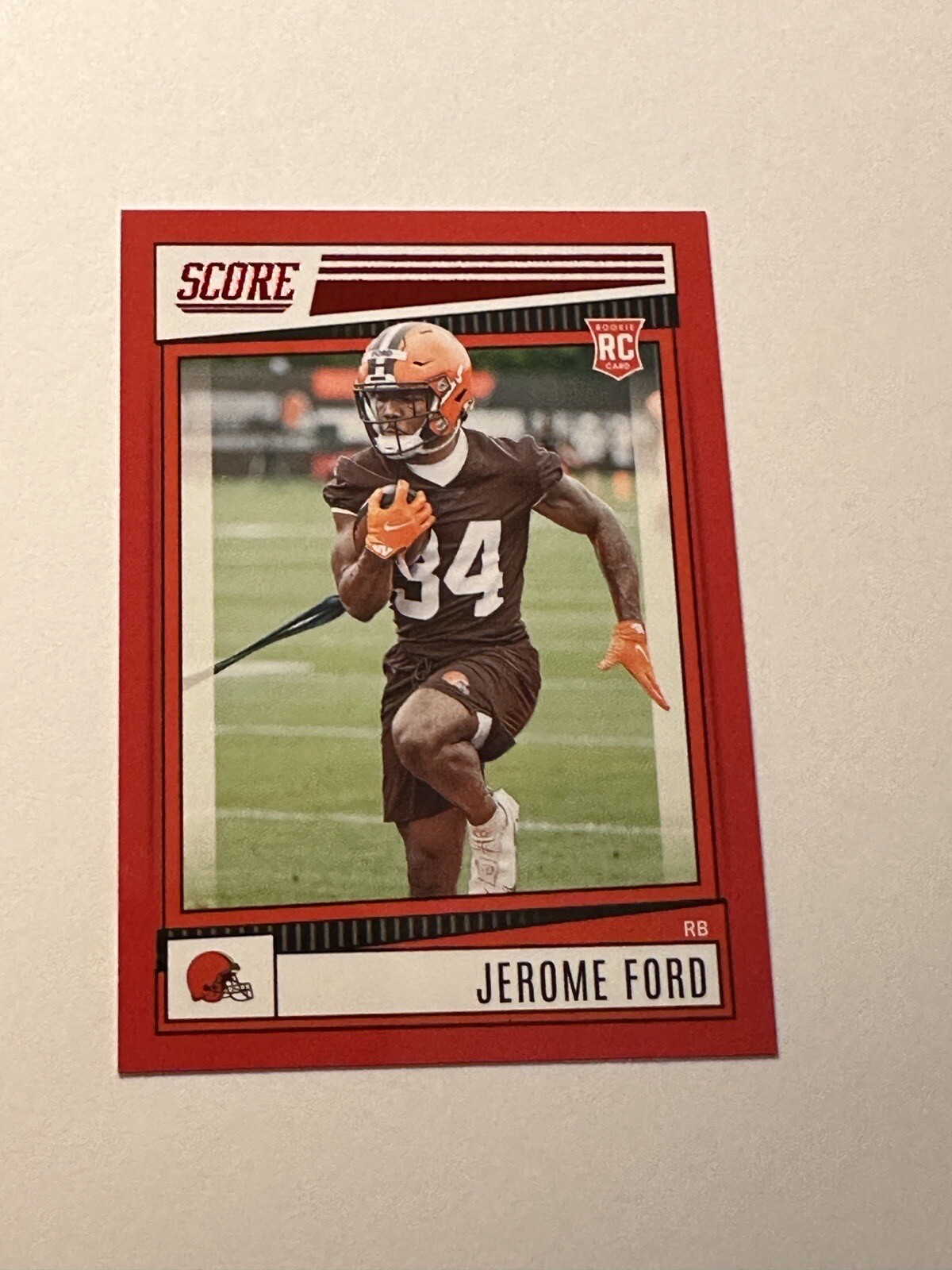 2022 Score Jerome Ford Red Parallel Rookie Card Browns #333
