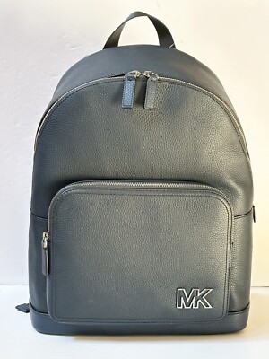 MICHAEL KORS COOPER LARGE COMMUTER LEATHER BACKPACK NAVY | eBay