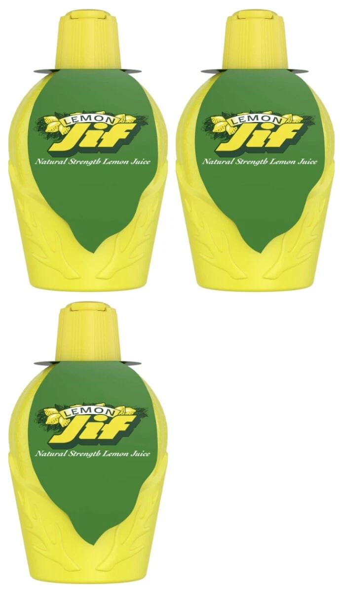 3x JIF Lemon Lemon Juice 100ML Perfect With Pancakes Suitable For Vegans