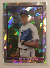 2021 Bowman Nate Pearson R/C #91B-NP. 1991 Insert Atomic Refractor 137/150