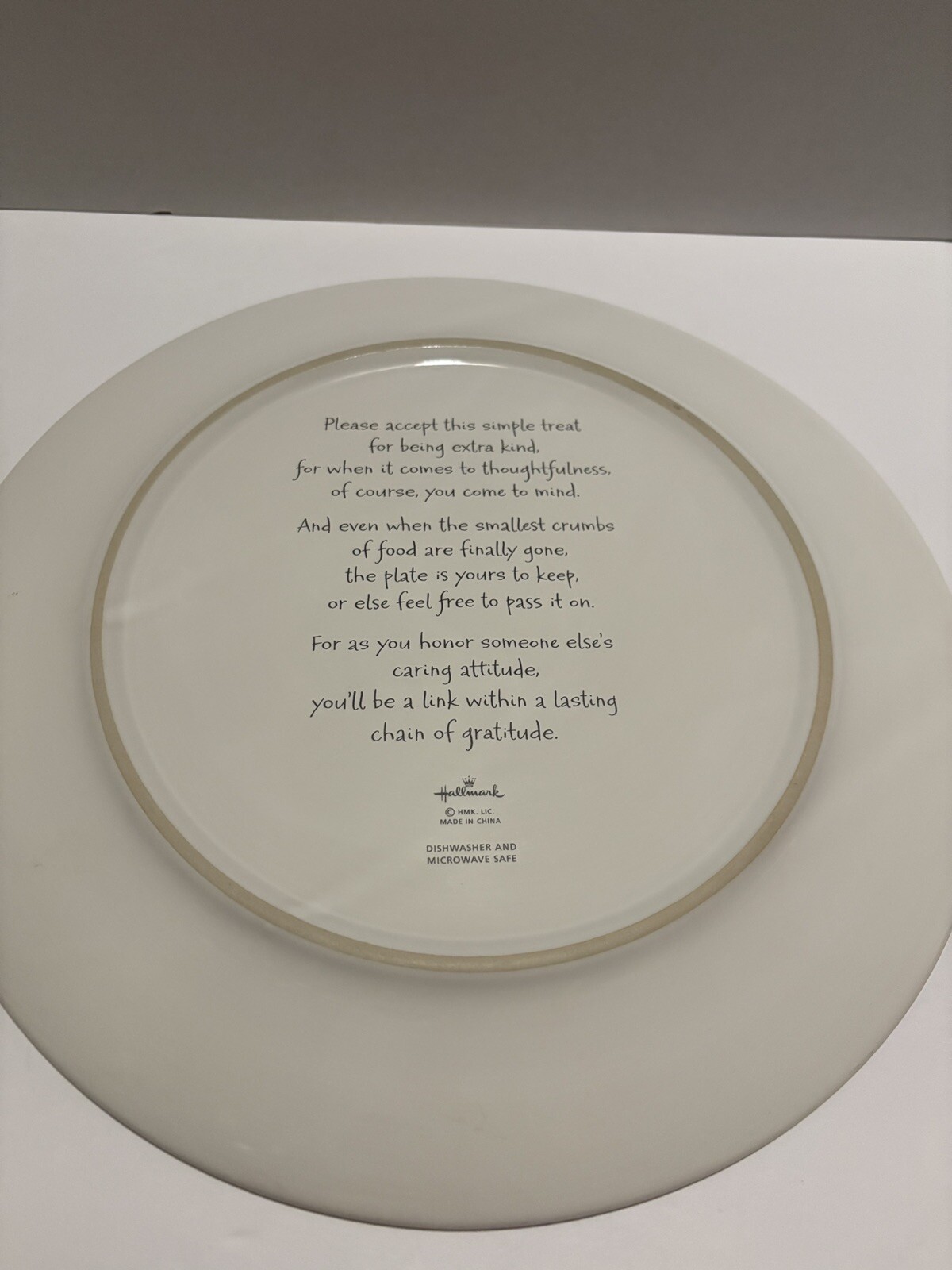 Giving Plate Hallmark "A Thankful Heart A Grateful Plateful” 12" Cherries