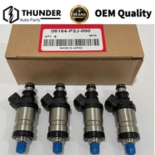 4X NEW FUEL INJECTORS 06164-P2J-000 For CIVIC 1.6L INTEGRA 1.8L CRV 2.0L CL 2.3L
