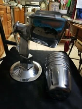 SALAD KING vintage FOOD PROCESSOR & 5 CONES & FINGER GUARD Preowned