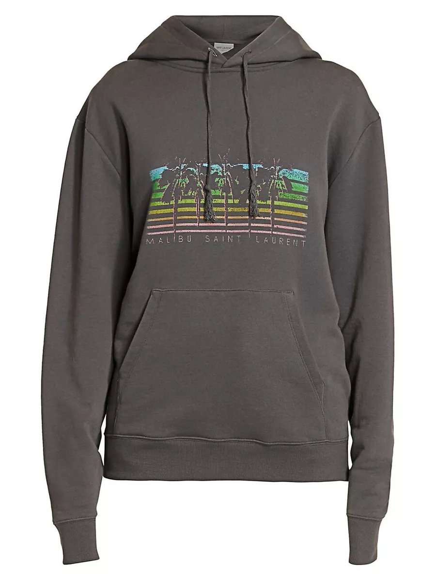 Saint Laurent Malibu Graphic Hoodie Unisex Size S Gray $840 | eBay