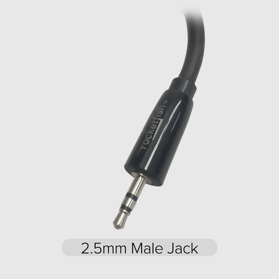 Adaptador estéreo Rocketfish de 2,5 mm macho a 3,5 mm hembra auxiliar para auriculares auriculares Foto 3 de 4