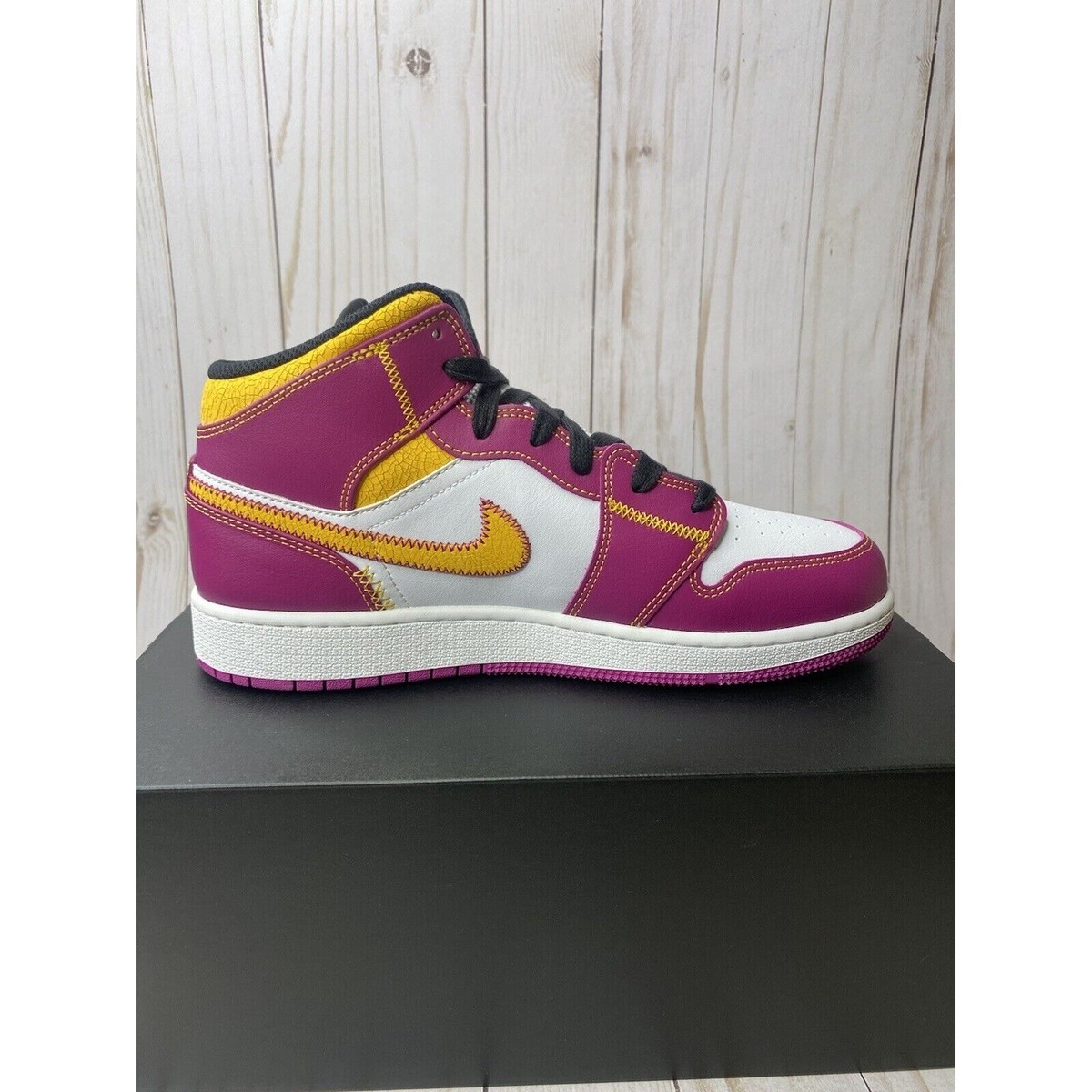 Nike Air Jordan 1 Mid Day of the Dead Mens Size 14 Fuchsia Orange