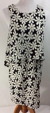 EVERLY TIERED Floral Dress Black/ Cream Floral Dress Size Medium