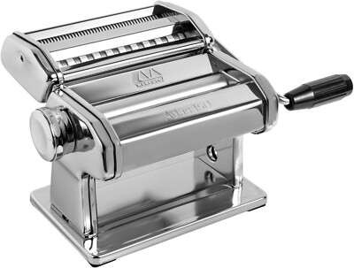 MARCATO ATLAS 150 MANUAL PASTA MAKER MACHINE CHROME STEEL LASAGNA FETTUCCINE TAG