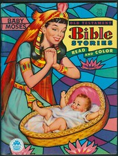 UNCOLORED "Old Testament Bible Stories to Color" 1576 Merrill 1961 7846 