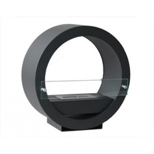 Camino bifacciale Vog04 Nero 62 cm bioetanolo termo pavimento bruciat regolabile