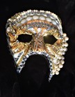  GOLDEN PEARL elaborate handmade rhinestone crystal CHARLES MONIZ mask masque — photo 10