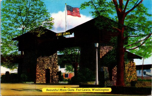 Brama Główna, Fort Lewis, Waszyngton - pocztówka - Zdjęcie 1 z 2