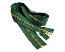 27 Inch Metal Zipper YKK 5 Golden Brass Medium Weight Separating Made in USA