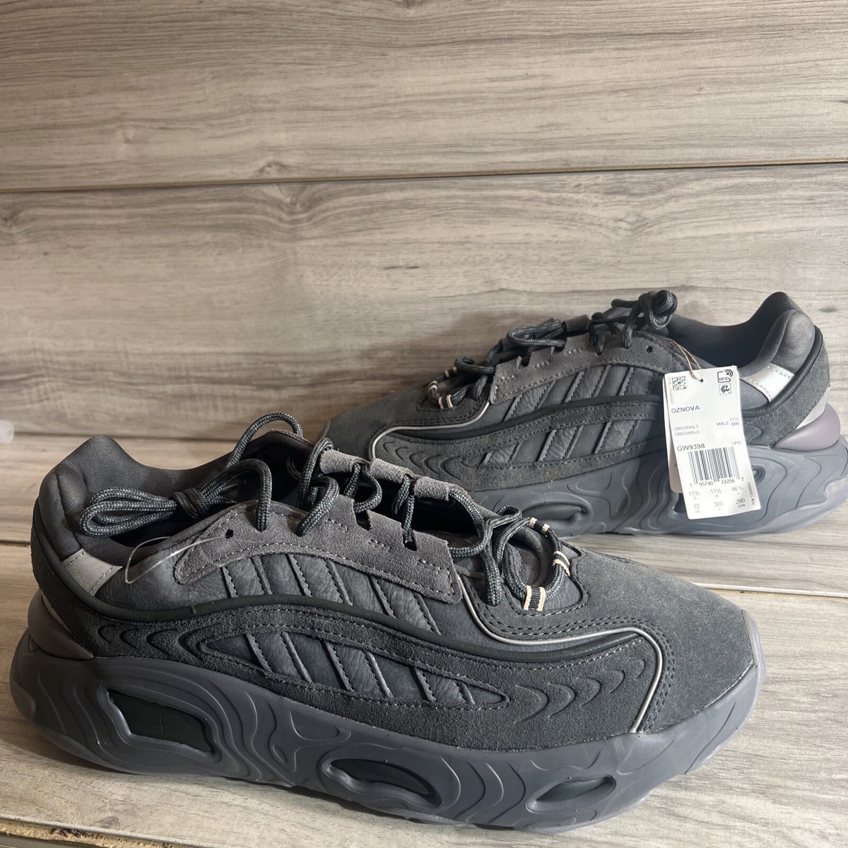 Adidas Oznova Triple Grey Dark Grey Suede Men's Running Shoes Size