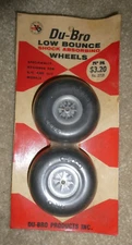 Vintage Pair Dubro RC Airplane Low Bounce Wheels Tires 2.75" Dia 275R NIP