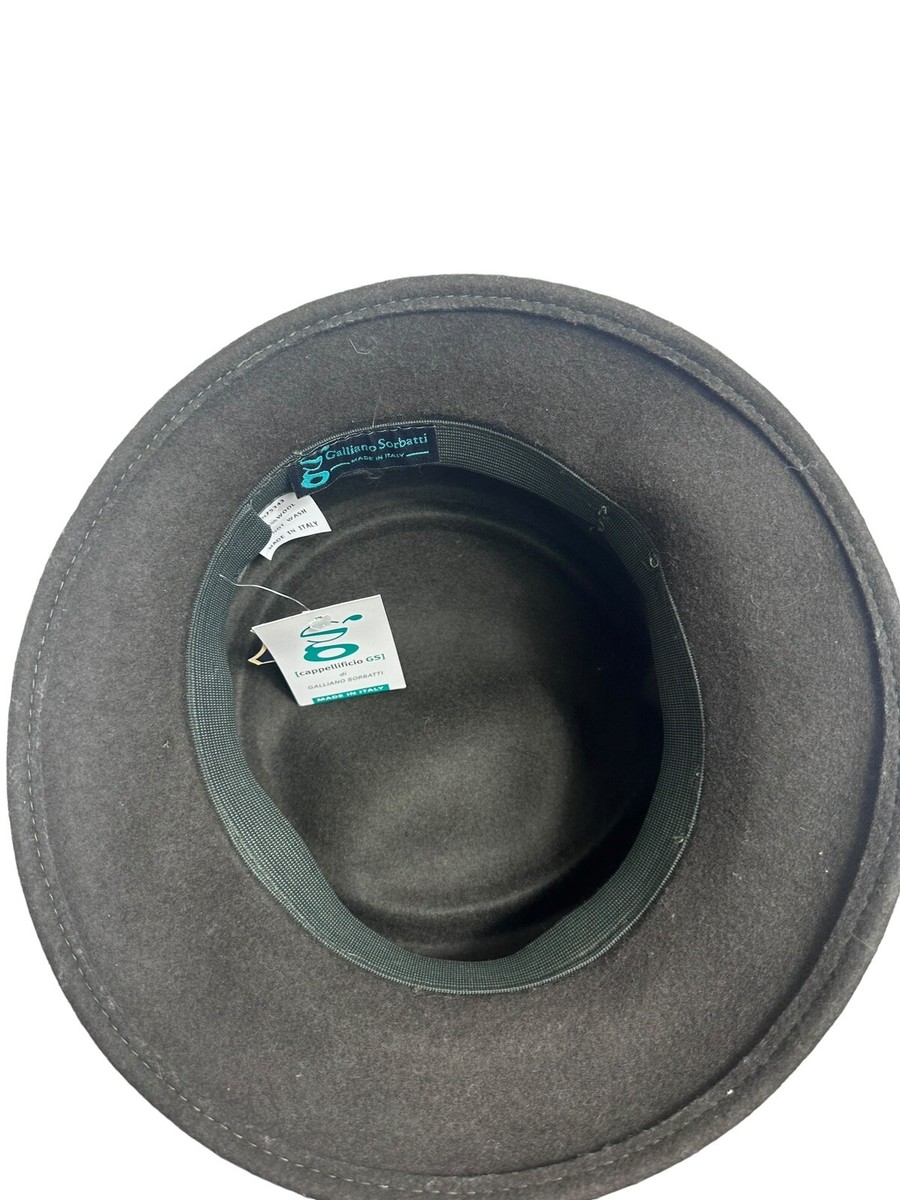 Galliano Sorbatti Wool Hat With Fur Accent Made In Italy NWT