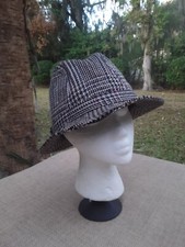 VTG Size L 7 1/4 - 7 3/8 United Hatters Cap  Millinery Tweed Wool Walking Cap