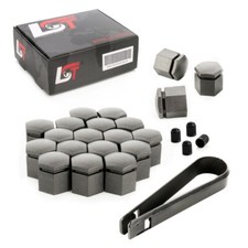 20x Radschraubenkappen Abdeckkappen Set 17 mm grau für AUDI TT 8J3 8N3 FV3