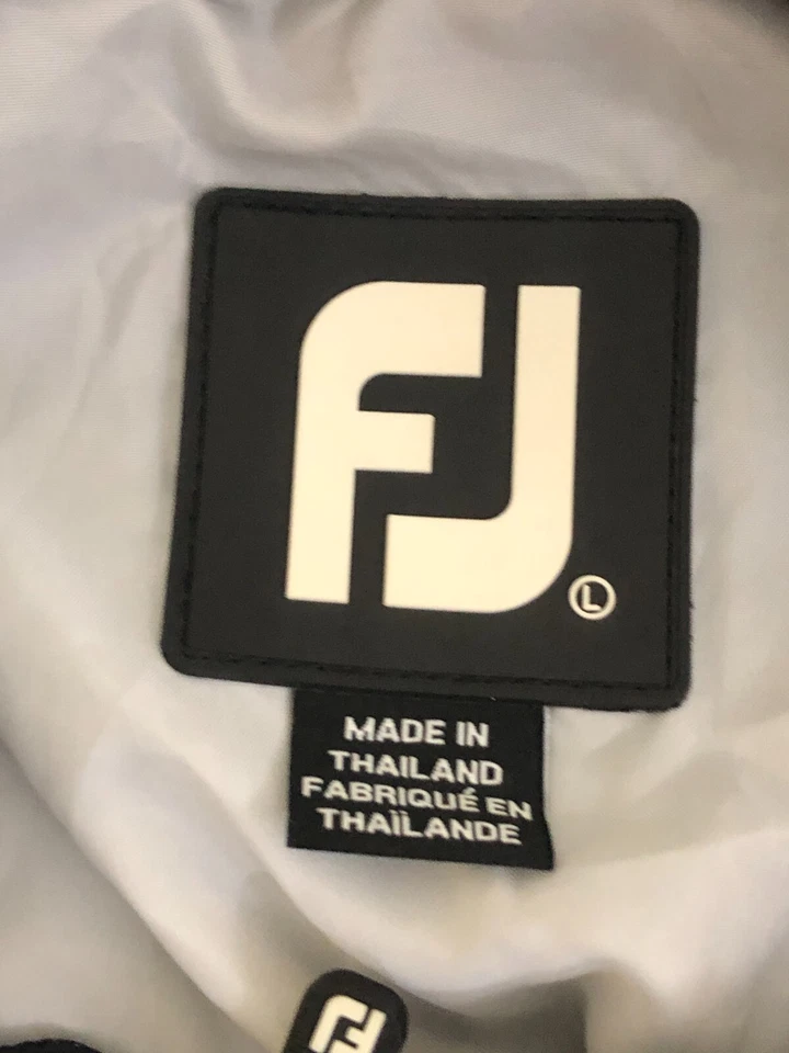 FootJoy Golf Mens Windbreaker Jacket Black And White Large - Image 4 of 4