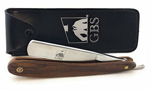 GBS SHAVE READY Barber Razor Folding Shaving Knife WOOD 9 5/6"