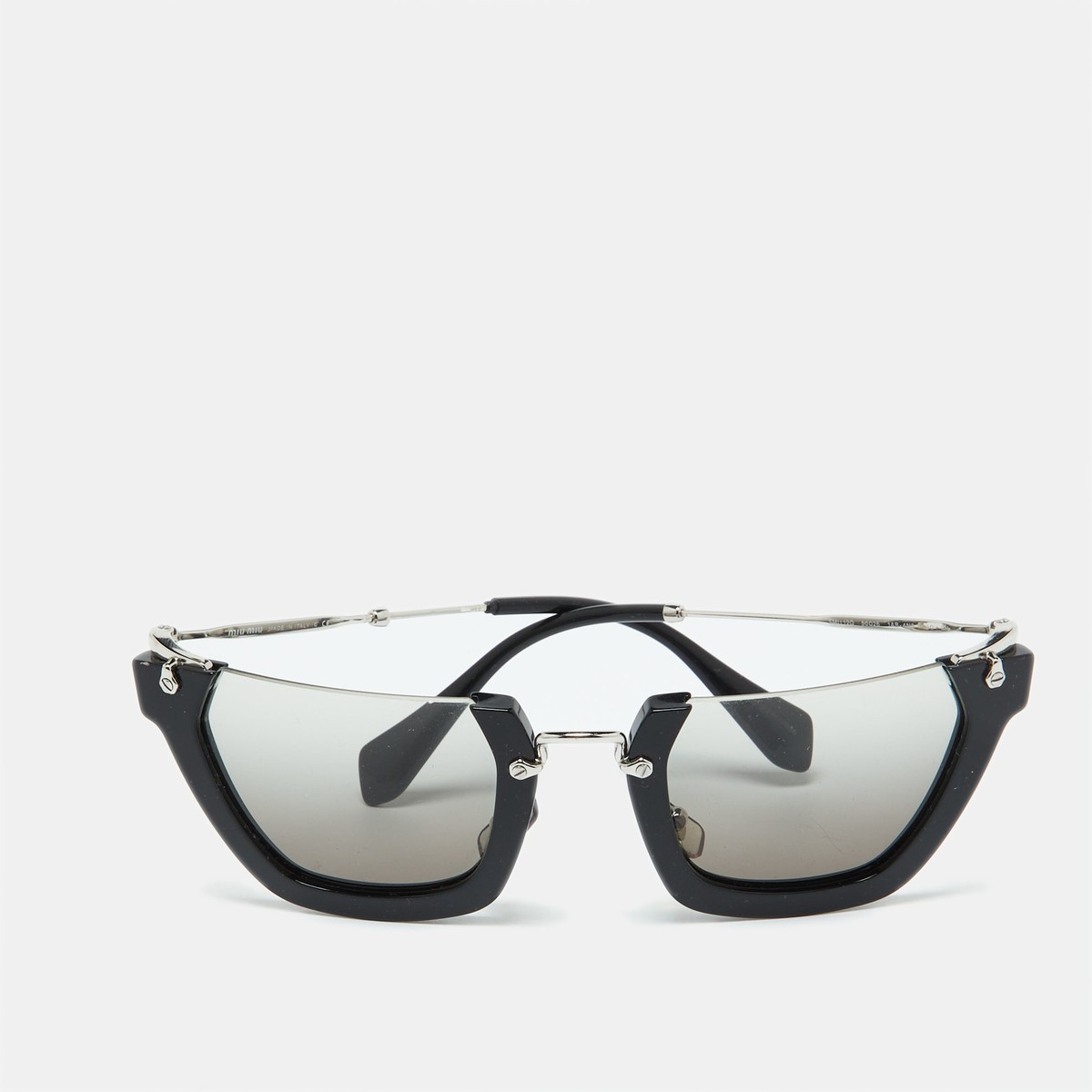 Miu Miu Black/Grey Gradient SMU12Q Wink Semi-Rimless Miu Miu Black/Grey Gradient SMU12Q Wink Semi-Rimless