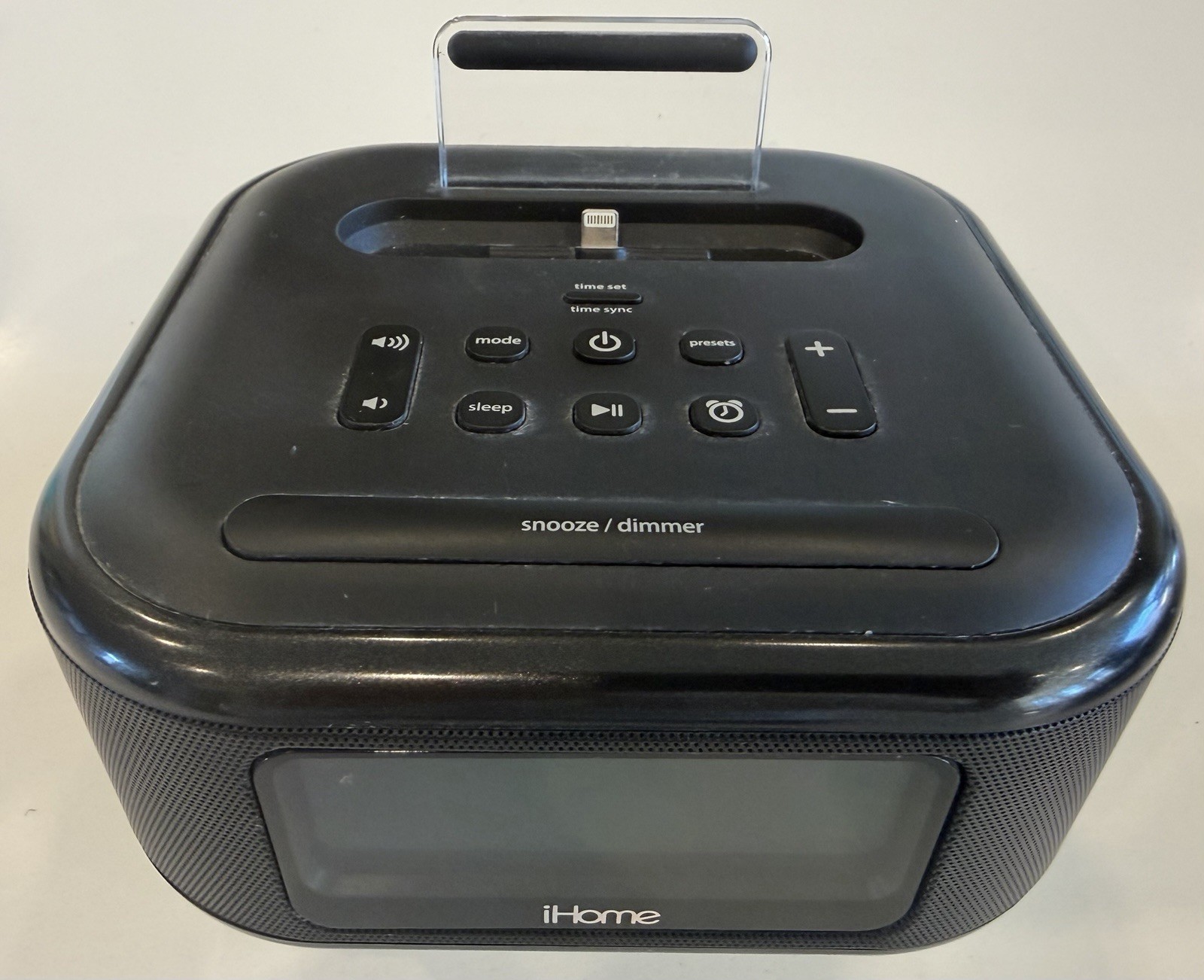 iHome iPL23 Alarm Clock FM Radio Lightning iPhone Charging Dock Station