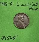1915 D Lincoln Wheat Cent / Penny 1c Fine