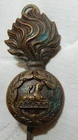WW1 LANCASHIRE FUSILIERS BRONZE OFFICERS MILITARY COLLAR BADGE - RIGHT FACING