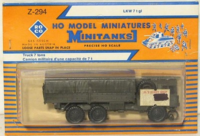 Roco Minitanks-Ho Model Miniatures #Z-294 LKW 7 Tons GL Truck 1:87 Scale NIB-NOS