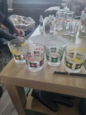 4er-Set Ballantines Whiskeygl&auml;ser Black&White Queen Anne Vat 69