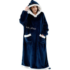 Blanket Sweatshirt Sherpa Plush Soft Comfy Fleece Oversized Hoodie Pocket Gift