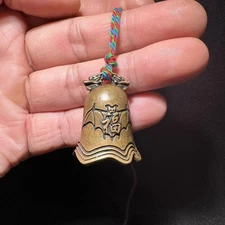 Vintage Brass Bell Pendant Small Charm Amulet Accessory Ornament Gift