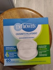 Dr Brown's 60 Count Disposable Breast Pads Soft Absorbent Nursing Protection