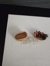 Guatemalan Worry Dolls in Rustic Wooden Box Set of 6