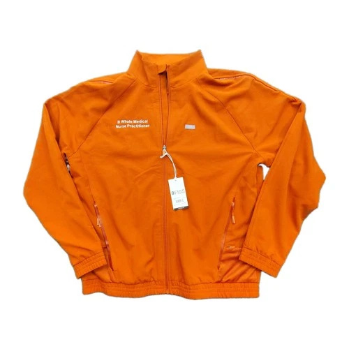 New Figs Men's Cobaki Scrub Jacket Size Large Orange Embroidered Fast Shipping - product listing photo