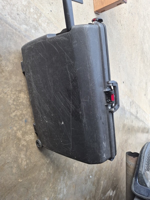 Vintage Samsonite Rolling Catalog Case Hard Shell Briefcase Wheeled Business...