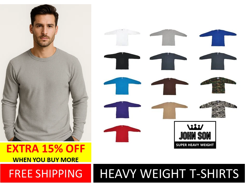 Pack De 3 Camisetas De Manga Larga Para Hombre - Cuello Redondo, Corte Regular Y Tejido Polialgodón