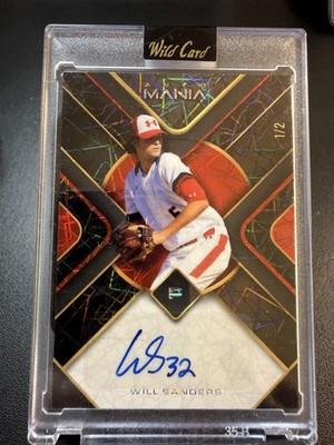 2023 Wild Card AutoMania - Triangle Lazers Black #AM-TH69 Will Sanders SN,AU #/2