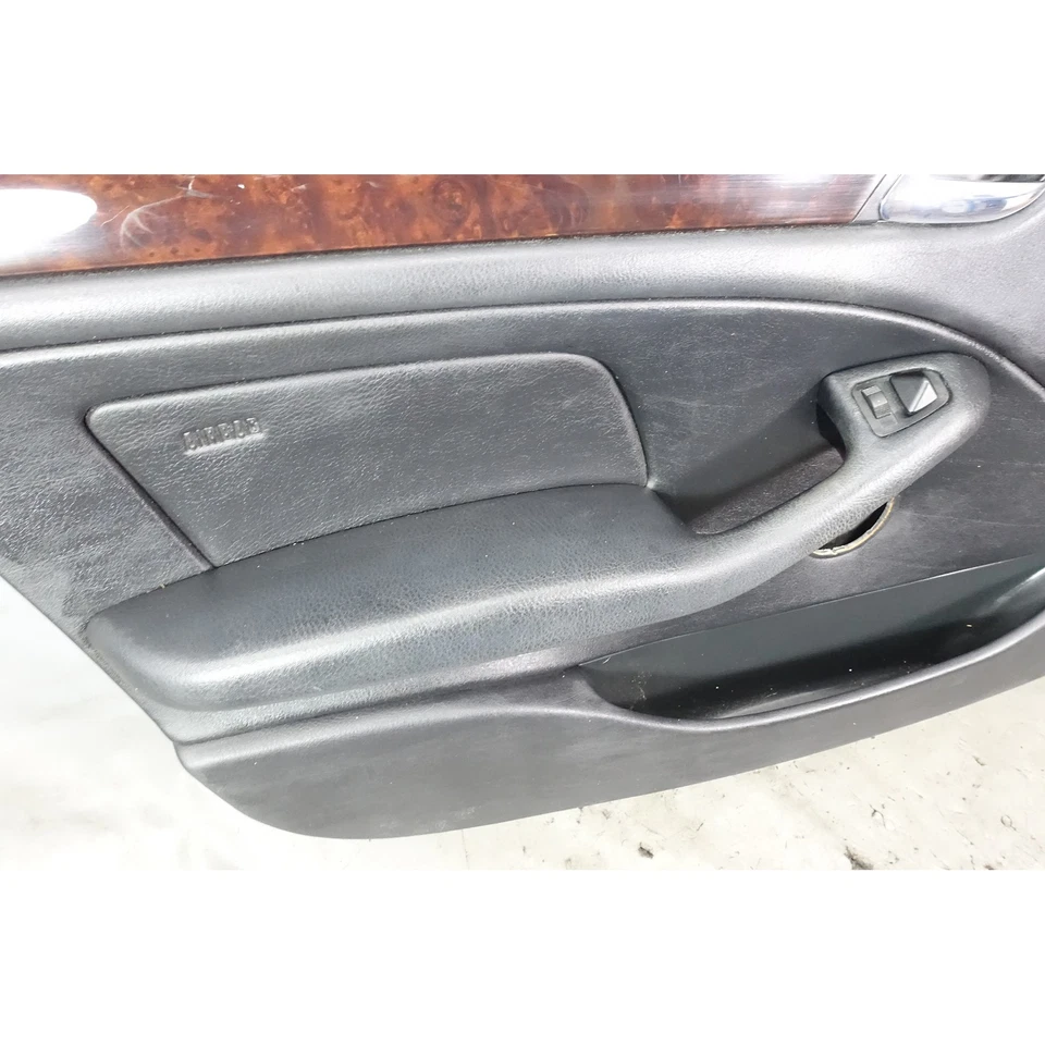 1999-2005 BMW E46 3-Series 4door Front Left Door Trim Panel Black Vinyl OEM - Image 3 of 4