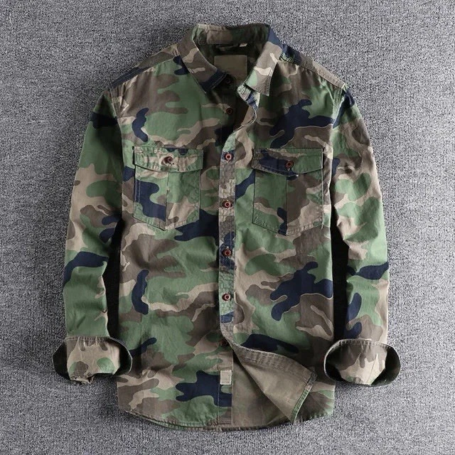 Men Cargo Shirts High Quality Durable Outdoor Hiking Military Casual Shirts