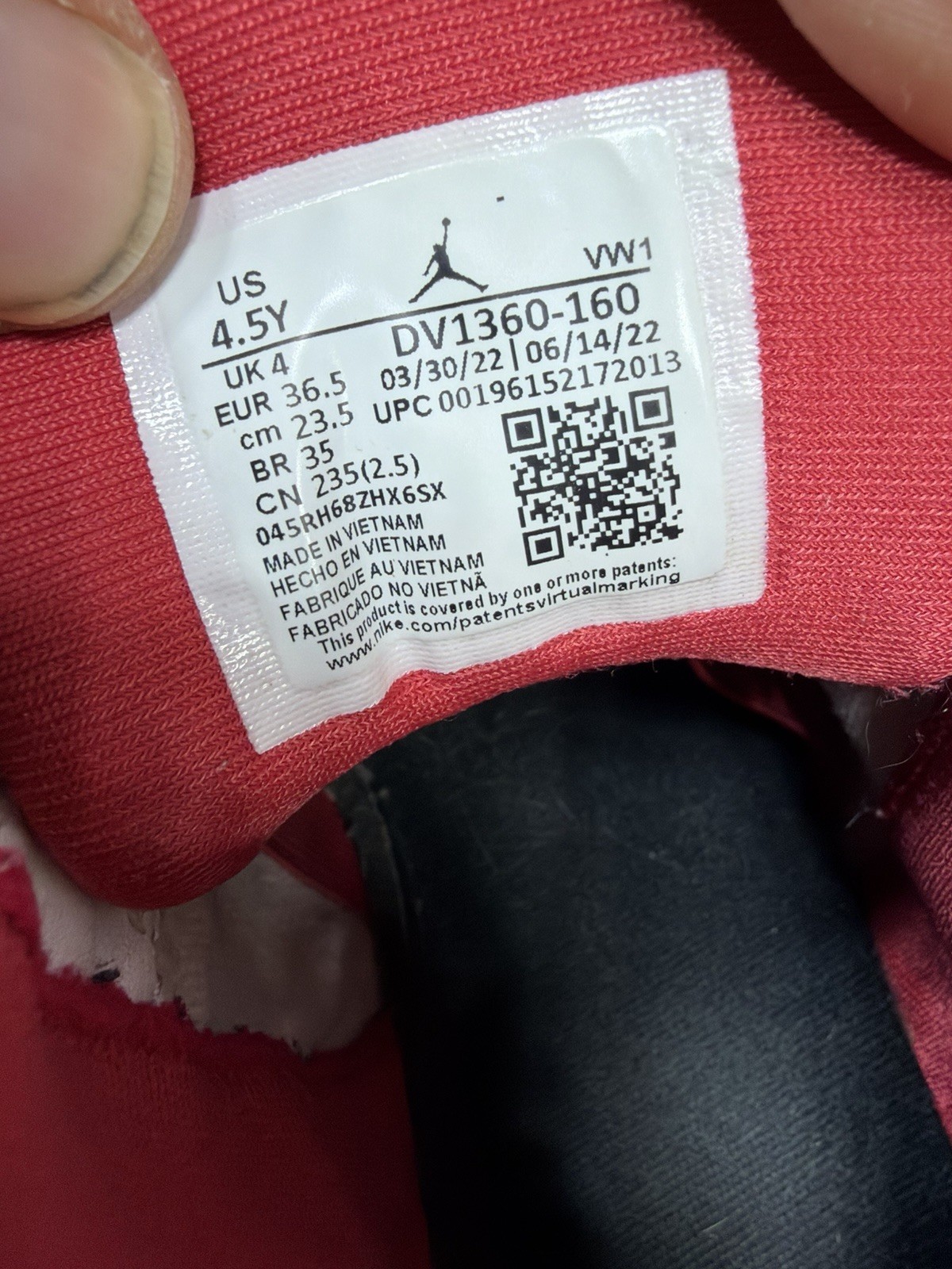 YOUTH Nike Air Jordan Dub Zero Black Red Kids Sneaker Shoes Size 4.5Y DV1360-160 thumbnail 22