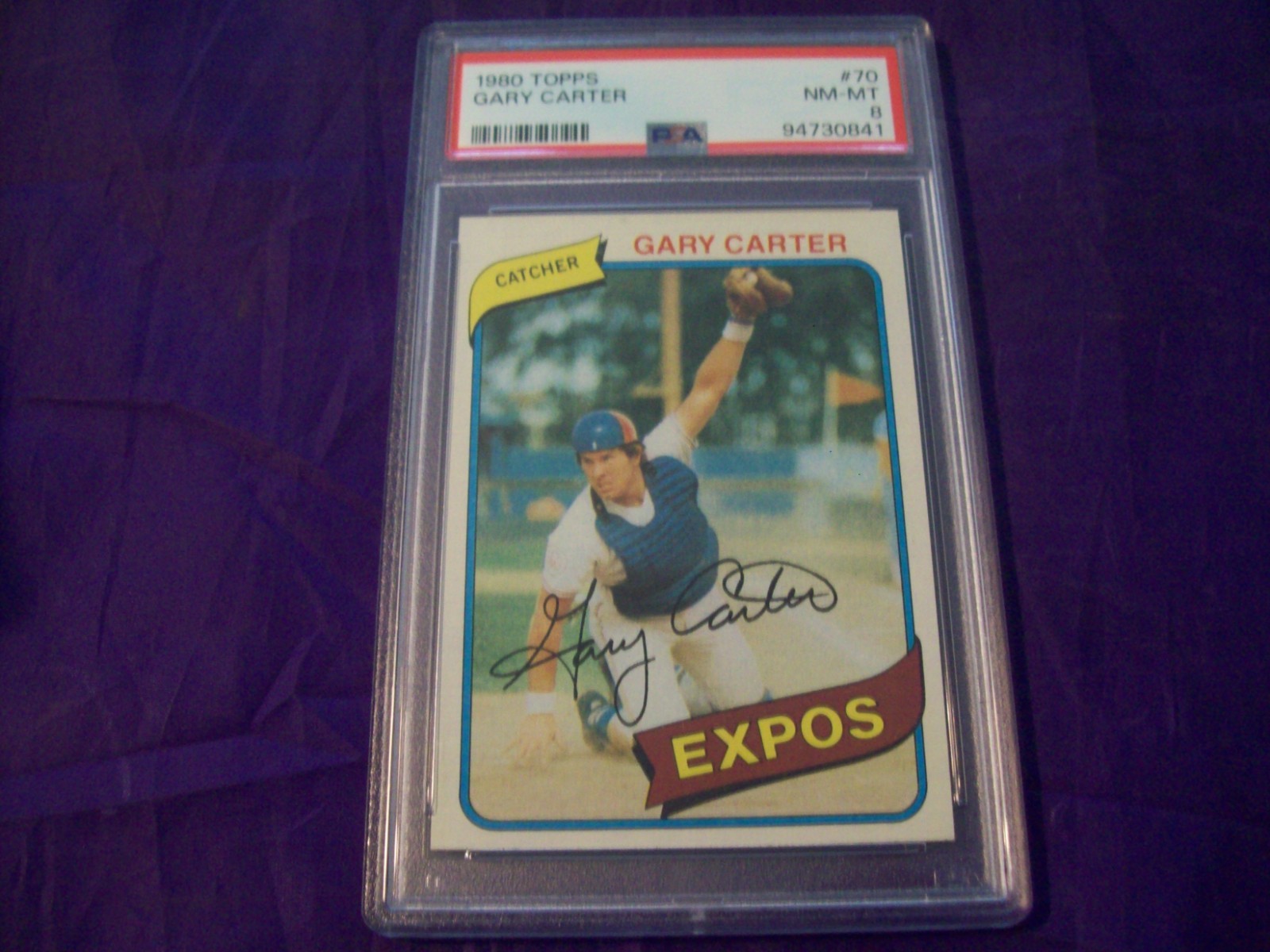 1980 TOPPS #70 GARY CARTER PSA 8