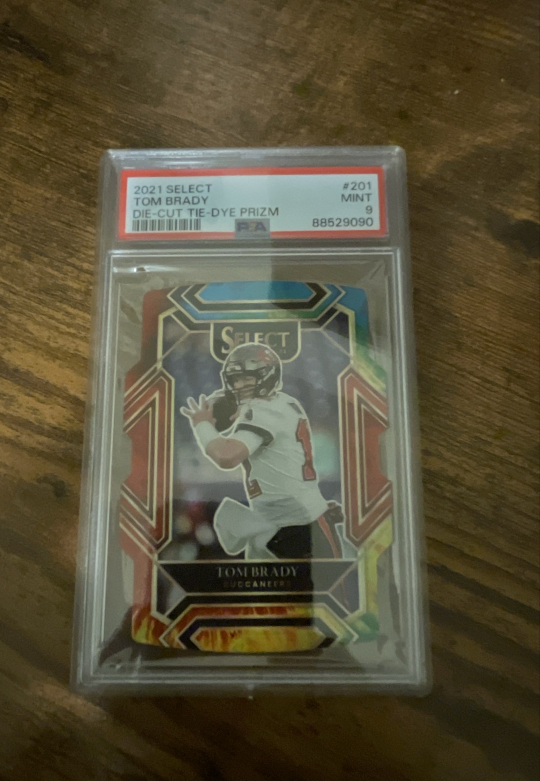 2021 Panini Select - Club Level Tom Brady #201 Tie-Dye Prizm /25