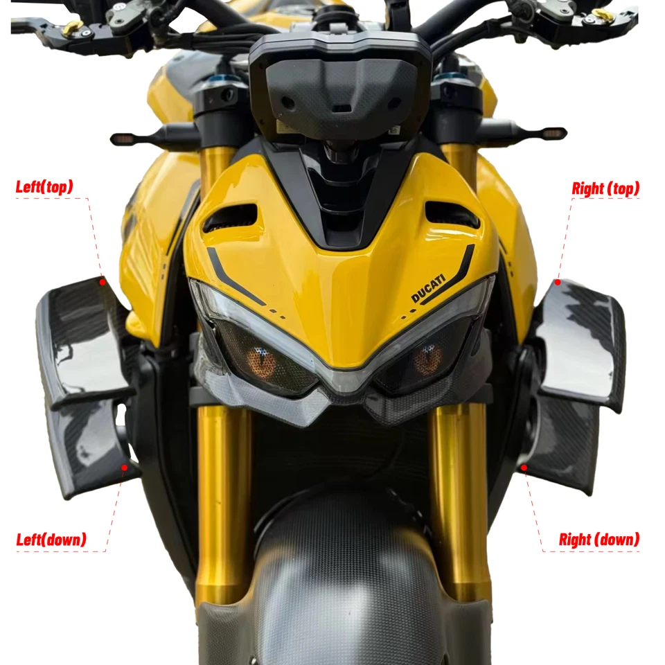 4X Alerón Fxed Winglets Alas Para DUCATI Streetfighter V2 V4 V4S V4SP 2020-2023 Foto 3 de 4