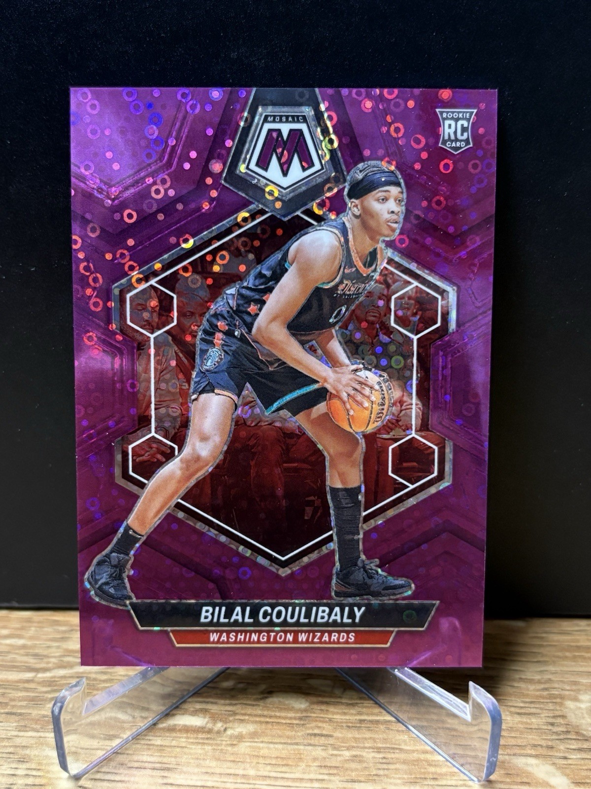 2023-24 Panini Mosaic Bilal Coulibaly #235 RC Rookie Fast Break Purple /50