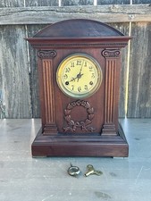 New Haven 1/4 Hour Chiming Bracket Clock w/ Canadian Wilcox Pat. Movement
