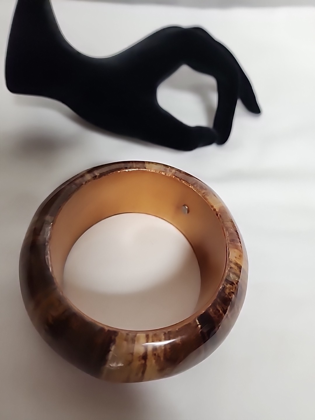 Kenneth Jay Lane 1960's Exotic Wood Encapsulated … - image 4